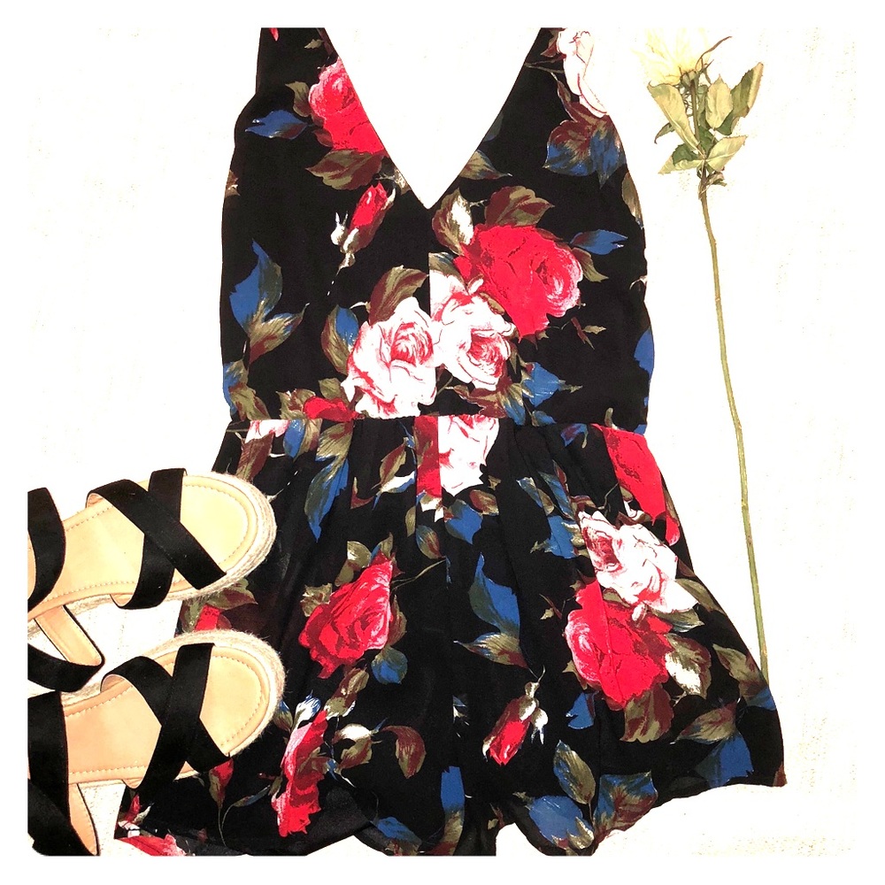 Floral Halter Romper